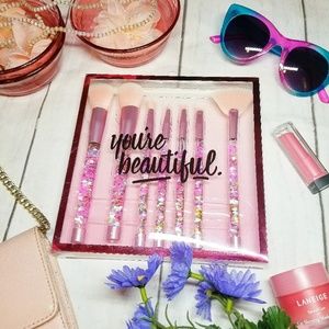 Aquarium Liquid Floating Glitter Makeup Brush Set